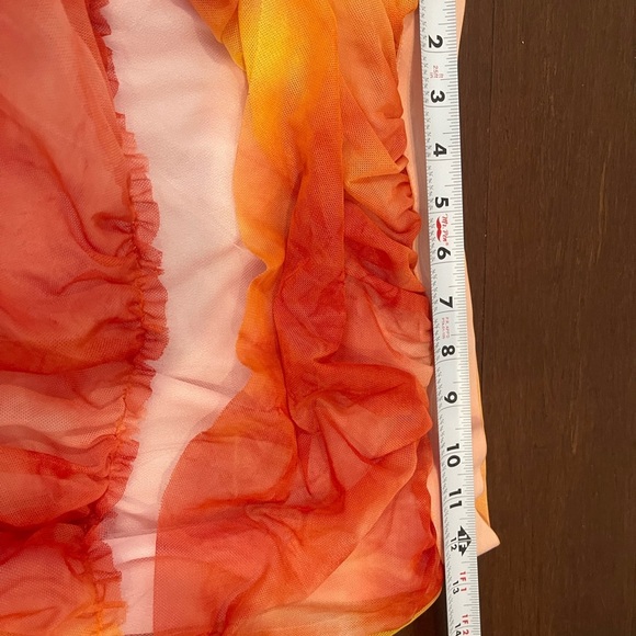 nwot eva franco esperanza Colorful Tiered tull Women's midi Skirt small - Picture 6 of 16